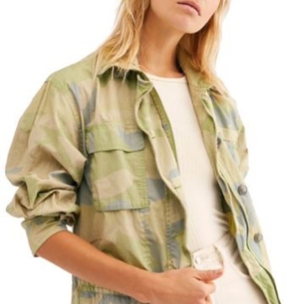 NWT Free People Lead the Way lime jacket sz. S